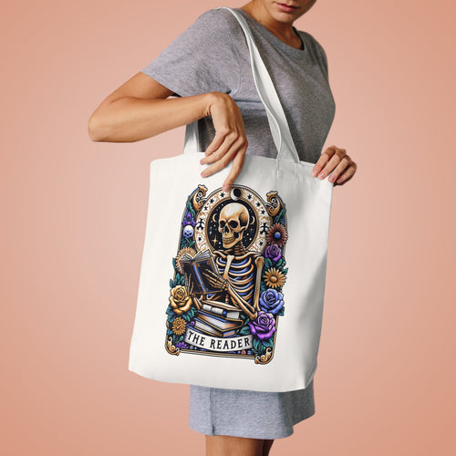 Skeleton Reader Tote Bag